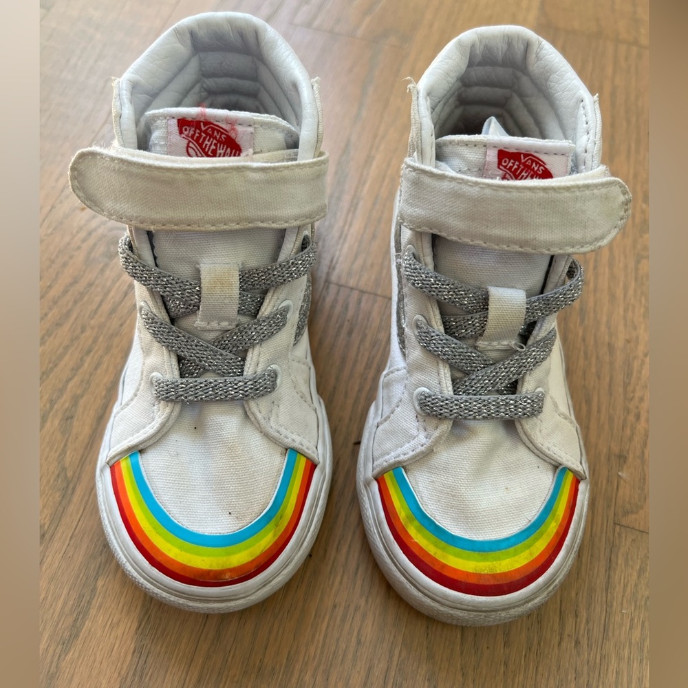 Vans rainbow toe - toddler size 7